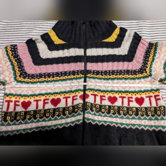 NWT Teddy Fresh women's Fairisle Zip Up Sweater - Picture 5 of 8